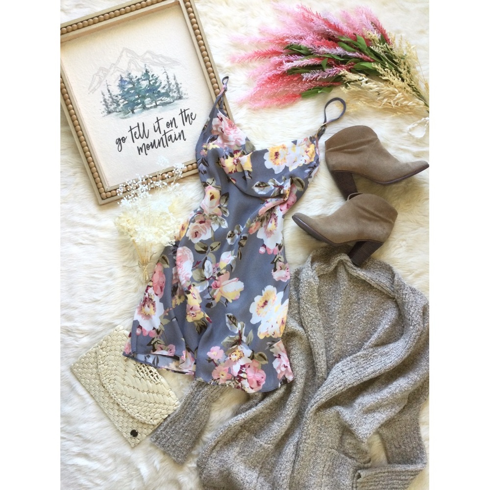 Revolve Privacy Please Purple Floral Lavender Ozark Mini Dress Sz S Western